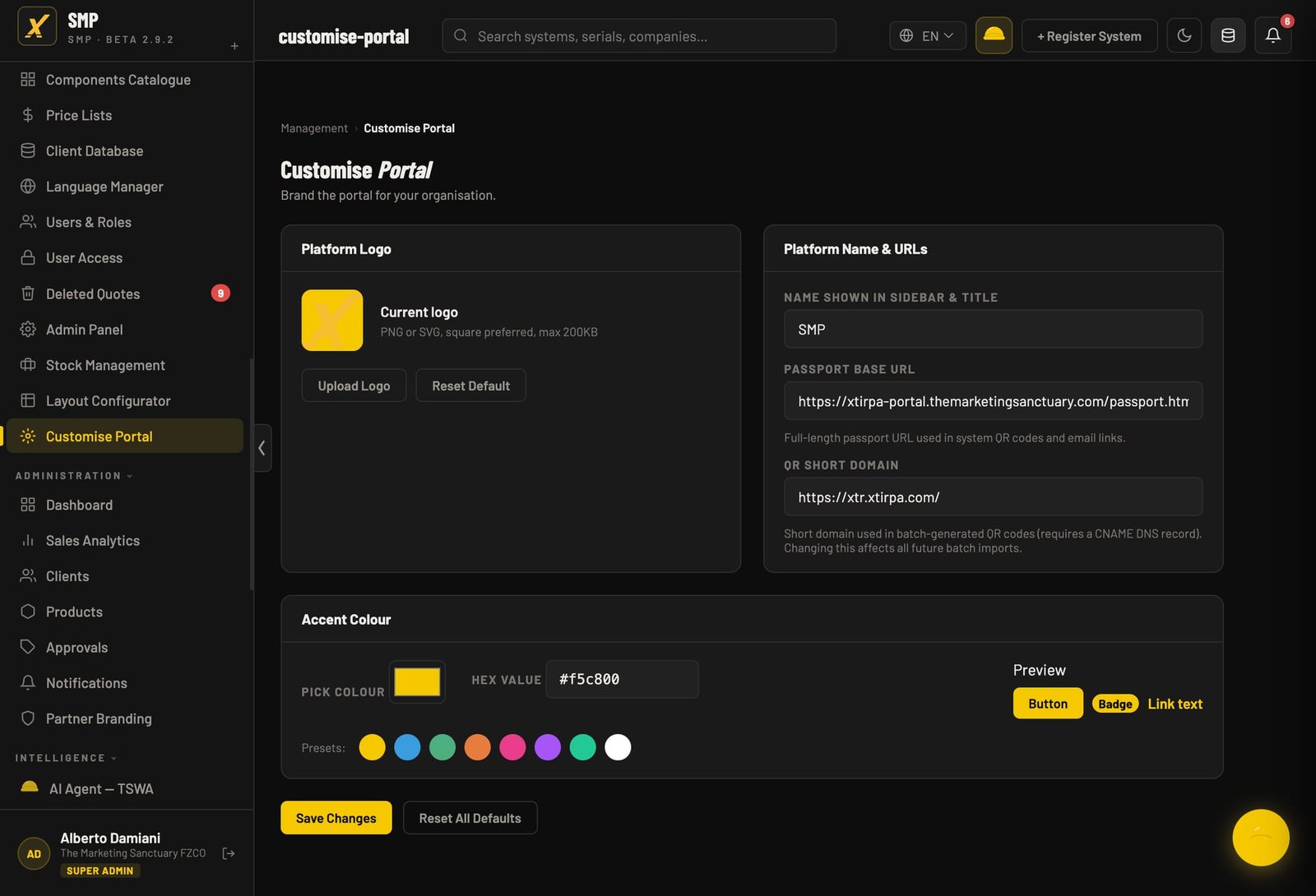 Portal Customisation